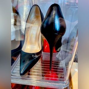 Christian Louboutin So Kate 120mm Black Leather sz 39.5